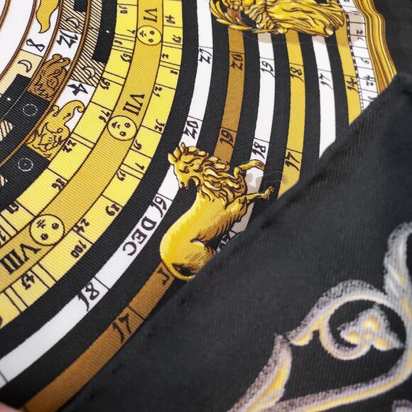 Hermes DIES ET HORE Astrology Carre 40 Petit Silk Twill Scarf - Picture 6 of 12